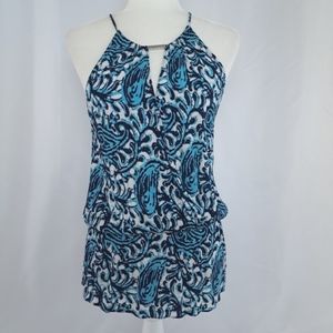 Michael Kors Batik Paisley Print Halter Top